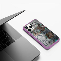 Чехол iPhone 11 Pro матовый Фитоняшка, цвет: 3D-фиолетовый — фото 2