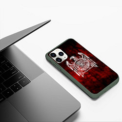 Чехол iPhone 11 Pro матовый Slayer: Blooded Eagle, цвет: 3D-темно-зеленый — фото 2