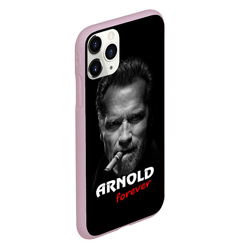 Чехол iPhone 11 Pro матовый Arnold forever / 3D-Розовый – фото 2