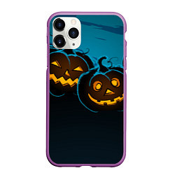 Чехол iPhone 11 Pro матовый Halloween3, цвет: 3D-фиолетовый