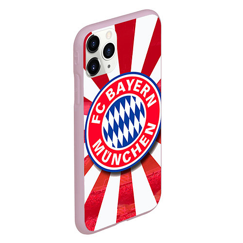 Чехол iPhone 11 Pro матовый FC Bayern / 3D-Розовый – фото 2