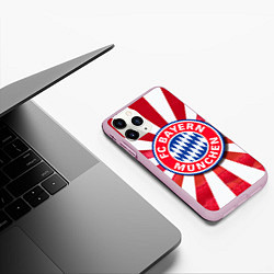 Чехол iPhone 11 Pro матовый FC Bayern, цвет: 3D-розовый — фото 2