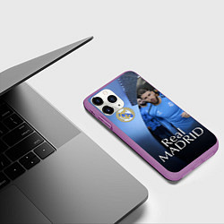 Чехол iPhone 11 Pro матовый Real Madrid, цвет: 3D-фиолетовый — фото 2