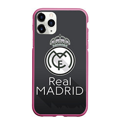 Чехол iPhone 11 Pro матовый Real Madrid, цвет: 3D-малиновый