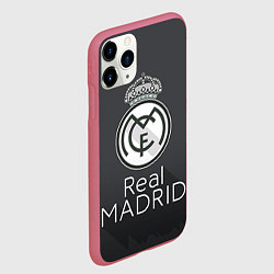 Чехол iPhone 11 Pro матовый Real Madrid, цвет: 3D-малиновый — фото 2