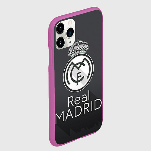 Чехол iPhone 11 Pro матовый Real Madrid / 3D-Фиолетовый – фото 2