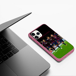 Чехол iPhone 11 Pro матовый Barcelona6, цвет: 3D-малиновый — фото 2