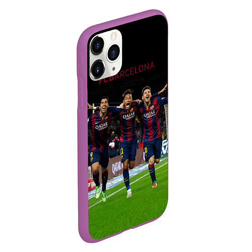 Чехол iPhone 11 Pro матовый Barcelona6 / 3D-Фиолетовый – фото 2