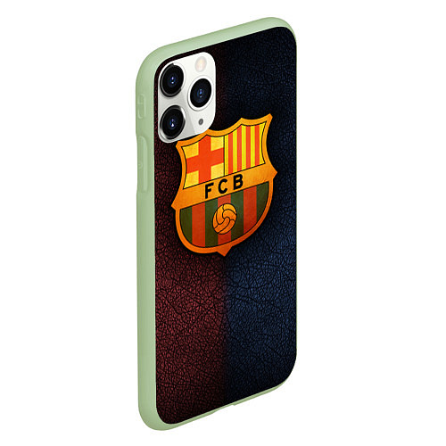 Чехол iPhone 11 Pro матовый Barcelona8 / 3D-Салатовый – фото 2