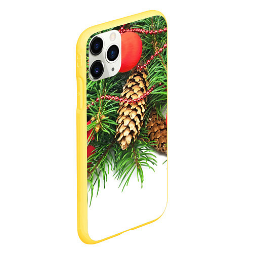 Чехол iPhone 11 Pro матовый Дуx рождества / 3D-Желтый – фото 2