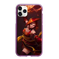 Чехол iPhone 11 Pro матовый Lina: Dragon Fire, цвет: 3D-фиолетовый