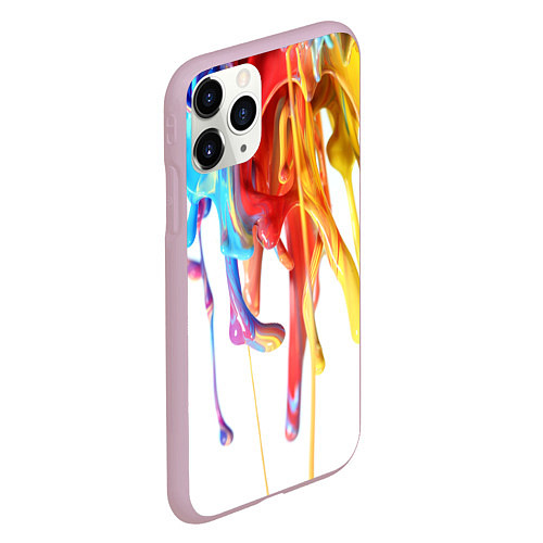 Чехол iPhone 11 Pro матовый Краска / 3D-Розовый – фото 2
