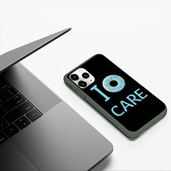 Чехол iPhone 11 Pro матовый I Donut care, цвет: 3D-темно-зеленый — фото 2