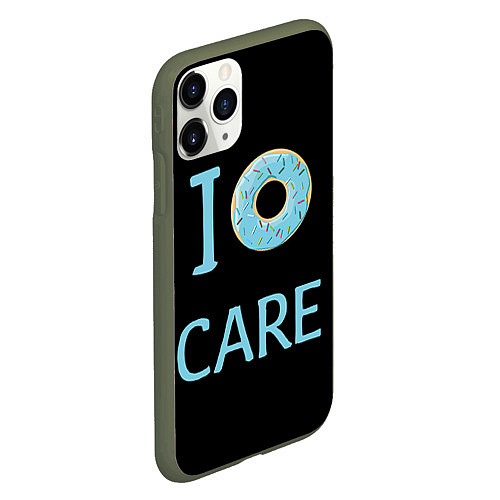 Чехол iPhone 11 Pro матовый I Donut care / 3D-Темно-зеленый – фото 2