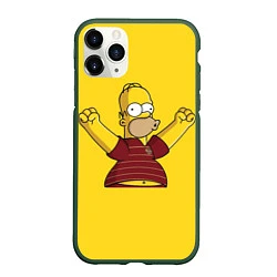 Чехол iPhone 11 Pro матовый Гомер-болельщик
