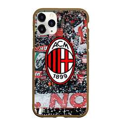 Чехол iPhone 11 Pro матовый Milan FC, цвет: 3D-коричневый