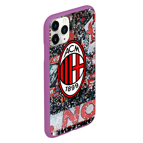 Чехол iPhone 11 Pro матовый Milan FC / 3D-Фиолетовый – фото 2