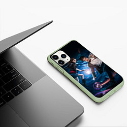 Чехол iPhone 11 Pro матовый Доктор Кто art, цвет: 3D-салатовый — фото 2