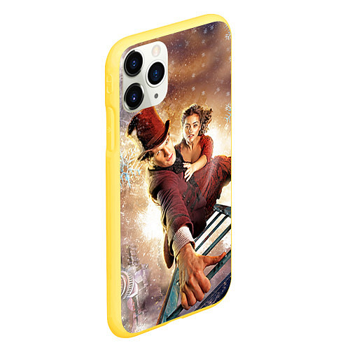 Чехол iPhone 11 Pro матовый Winter Dr Who / 3D-Желтый – фото 2