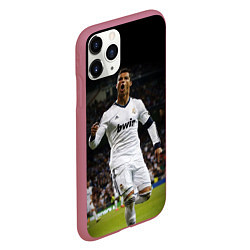 Чехол iPhone 11 Pro матовый Роналдо, цвет: 3D-малиновый — фото 2