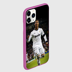 Чехол iPhone 11 Pro матовый Роналдо, цвет: 3D-фиолетовый — фото 2
