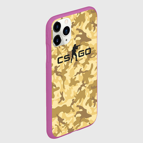 Чехол iPhone 11 Pro матовый CS GO: Dust / 3D-Фиолетовый – фото 2