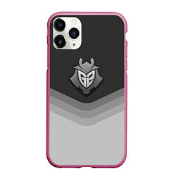 Чехол iPhone 11 Pro матовый G2 Esports Uniform, цвет: 3D-малиновый