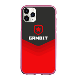 Чехол iPhone 11 Pro матовый Gambit Gaming Uniform, цвет: 3D-малиновый