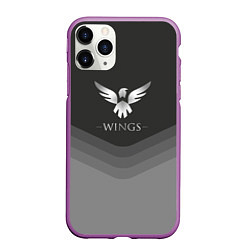 Чехол iPhone 11 Pro матовый Wings Uniform, цвет: 3D-фиолетовый