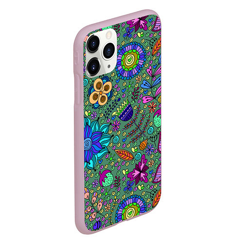 Чехол iPhone 11 Pro матовый Pat38 / 3D-Розовый – фото 2