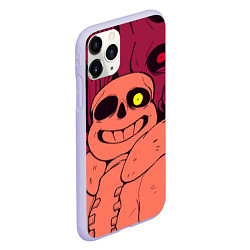 Чехол iPhone 11 Pro матовый Sans Undertale, цвет: 3D-светло-сиреневый — фото 2