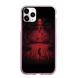 Чехол iPhone 11 Pro матовый Alien: Space Ship, цвет: 3D-розовый