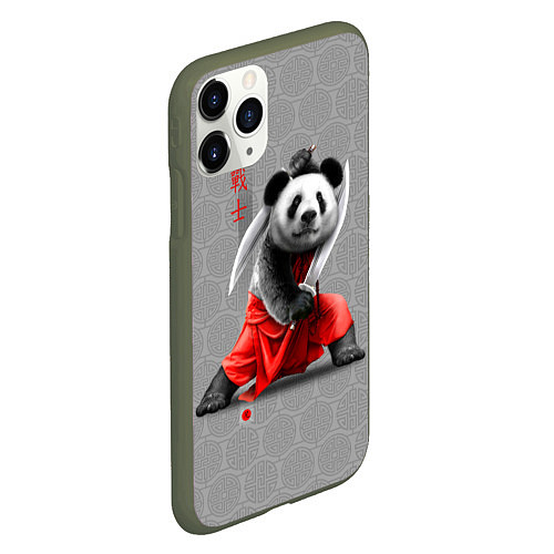 Чехол iPhone 11 Pro матовый Master Panda / 3D-Темно-зеленый – фото 2