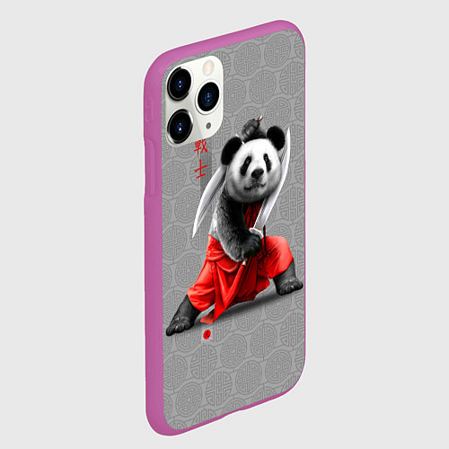 Чехол iPhone 11 Pro матовый Master Panda / 3D-Фиолетовый – фото 2