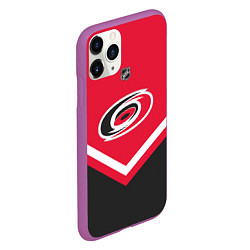 Чехол iPhone 11 Pro матовый NHL: Carolina Hurricanes, цвет: 3D-фиолетовый — фото 2