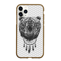 Чехол iPhone 11 Pro матовый Bear Dreamcatcher, цвет: 3D-коричневый
