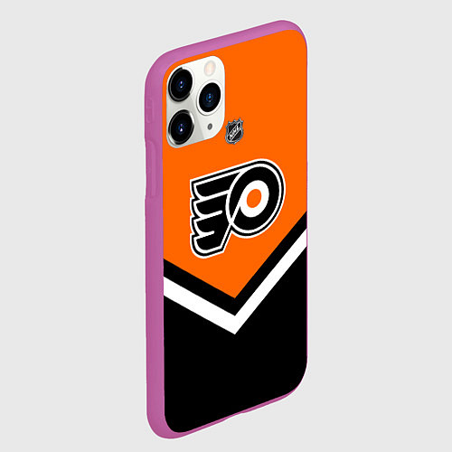 Чехол iPhone 11 Pro матовый NHL: Philadelphia Flyers / 3D-Фиолетовый – фото 2