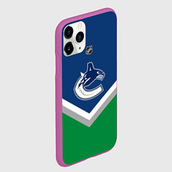 Чехол iPhone 11 Pro матовый NHL: Vancouver Canucks, цвет: 3D-фиолетовый — фото 2