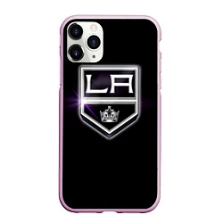 Чехол iPhone 11 Pro матовый Los Angeles Kings, цвет: 3D-розовый