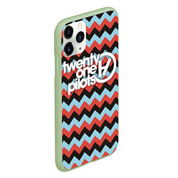 Чехол iPhone 11 Pro матовый 21 pilots, цвет: 3D-салатовый — фото 2