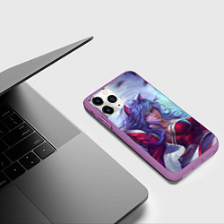 Чехол iPhone 11 Pro матовый Red Dress, цвет: 3D-фиолетовый — фото 2