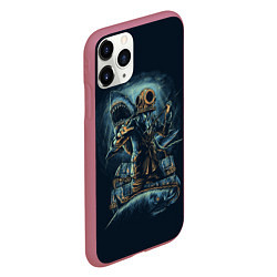 Чехол iPhone 11 Pro матовый Подводная охота, цвет: 3D-малиновый — фото 2