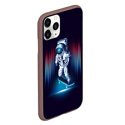 Чехол iPhone 11 Pro матовый Космический скейтбордист, цвет: 3D-коричневый — фото 2