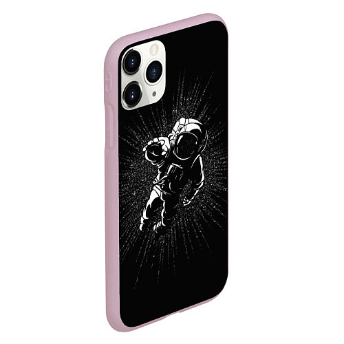 Чехол iPhone 11 Pro матовый Космическое прикосновение / 3D-Розовый – фото 2