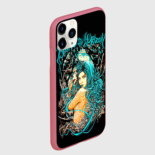 Чехол iPhone 11 Pro матовый Bring Me The Horizon / 3D-Малиновый – фото 2