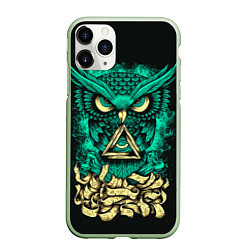 Чехол iPhone 11 Pro матовый Bring Me The Horizon: Owl, цвет: 3D-салатовый
