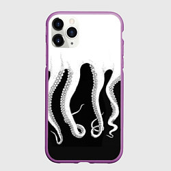Чехол iPhone 11 Pro матовый Octopus, цвет: 3D-фиолетовый