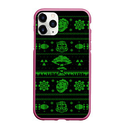 Чехол iPhone 11 Pro матовый Ядерная зима, цвет: 3D-малиновый