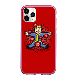 Чехол iPhone 11 Pro матовый Nuka Cola Paradise, цвет: 3D-малиновый