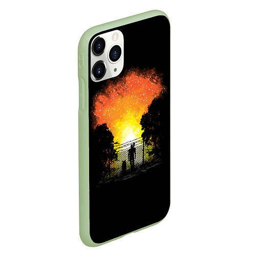 Чехол iPhone 11 Pro матовый Wasteland Apocalypse / 3D-Салатовый – фото 2